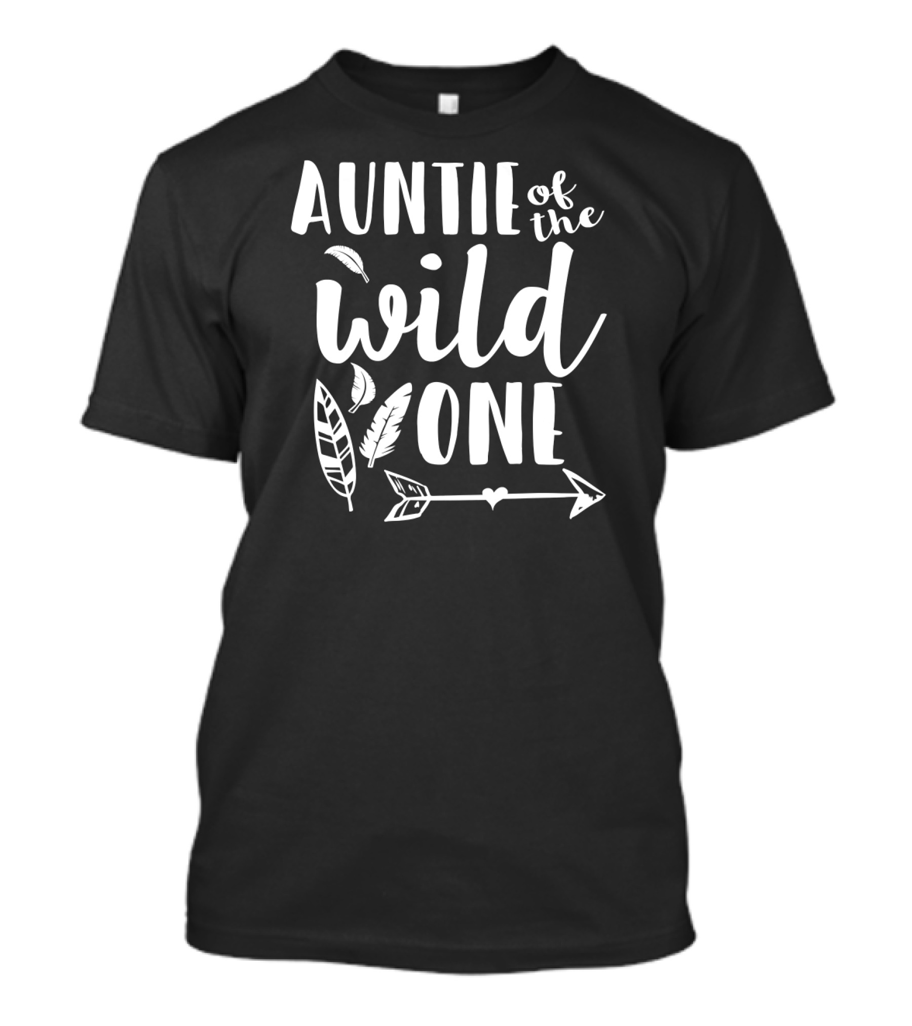 Auntie Of The Wild One 1st Birthday Arrow And Feathers T-Shirt