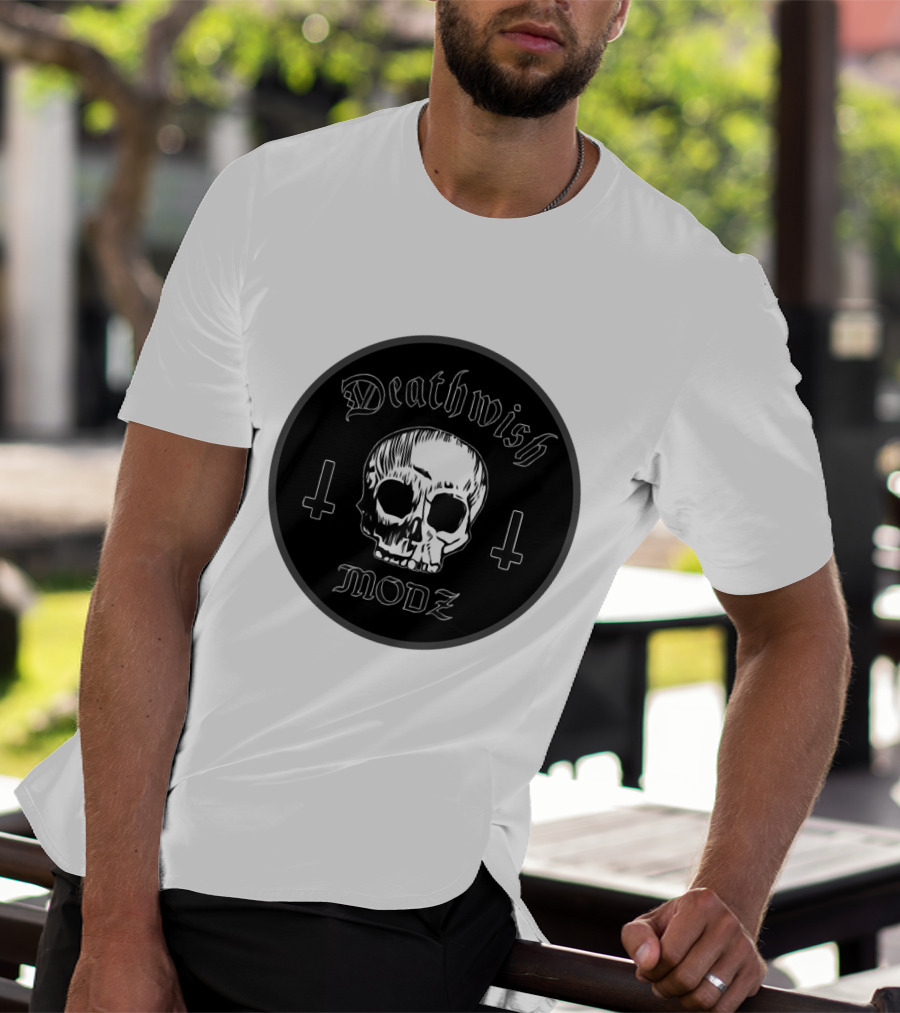 DeathWish Modz Skull With Inverted Crosses T-Shirt