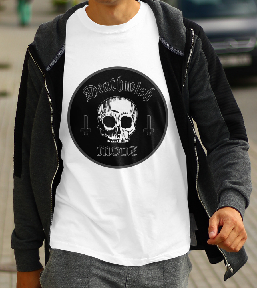 DeathWish Modz Skull With Inverted Crosses T-Shirt