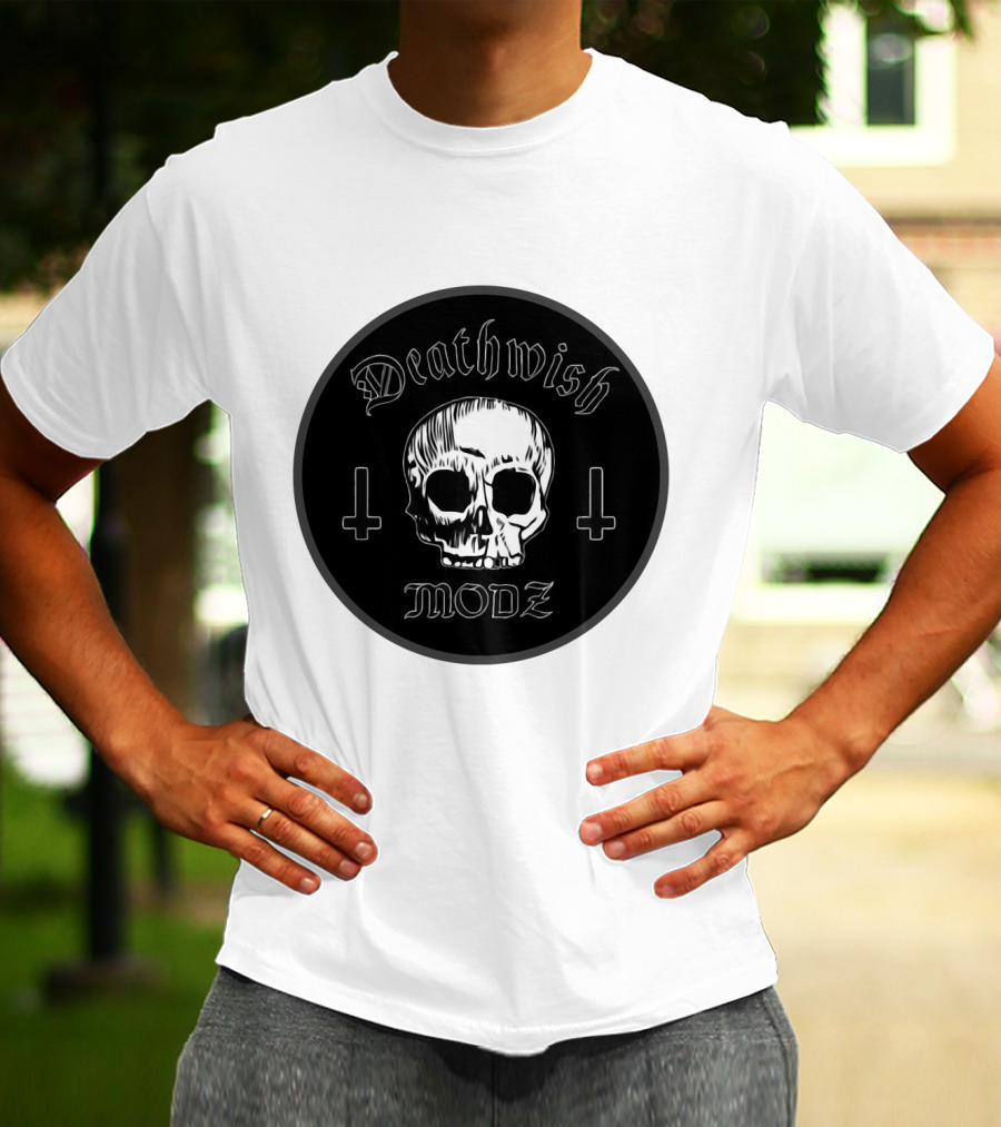 DeathWish Modz Skull With Inverted Crosses T-Shirt