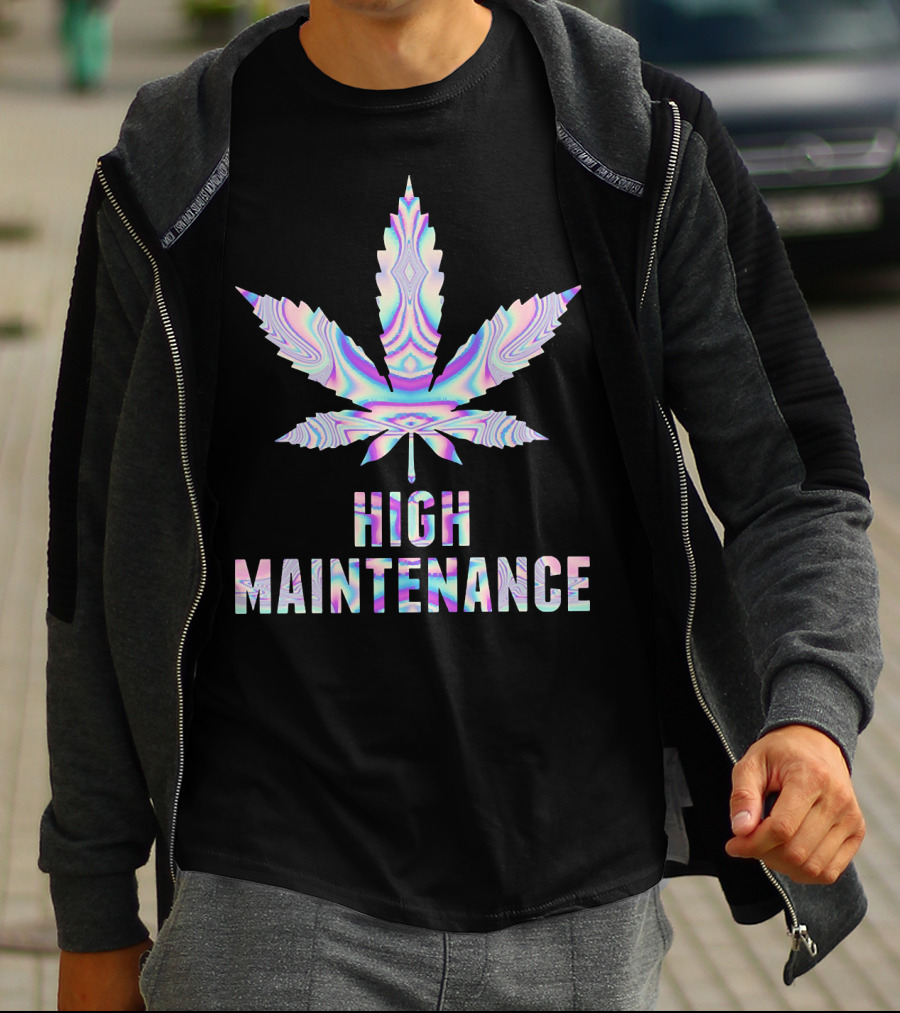 High Maintenance Holographic Leaf T-Shirt