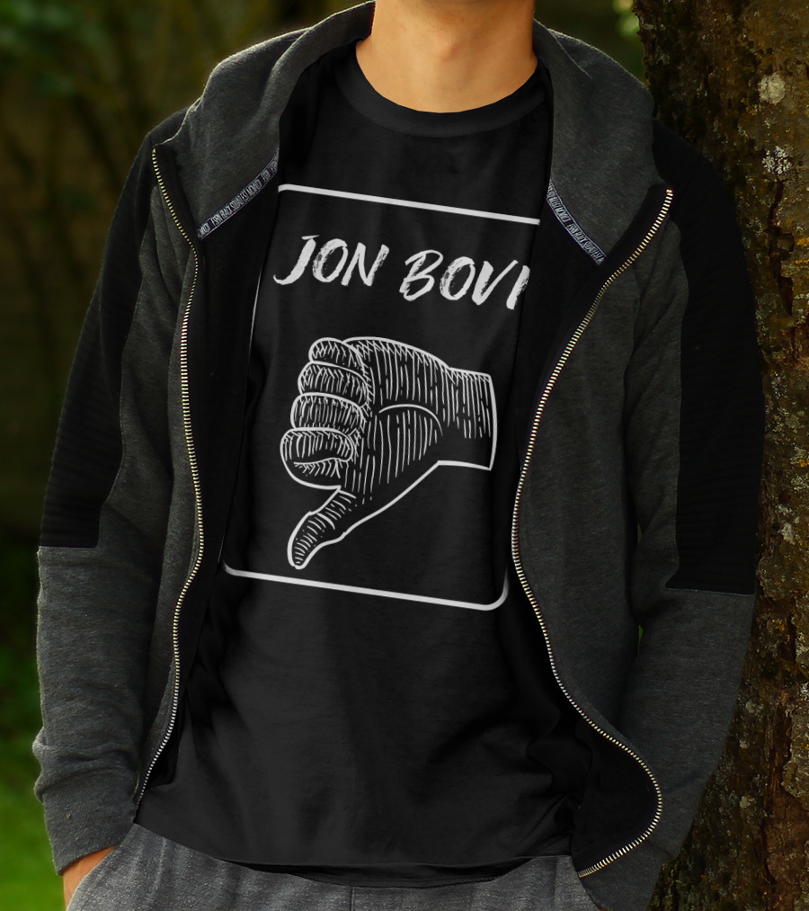 Jon Bovi Thumbs Down Parody USA T-Shirt