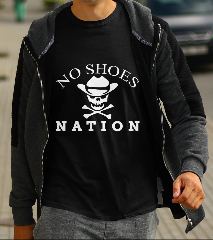 NO SHOES NATION Chesney Music Skull Cowboy Hat T-Shirt