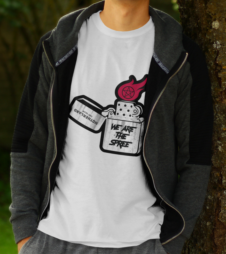 We Are The Spree Motherland For Slaves Lighter With Pentagram Flame T-Shirt