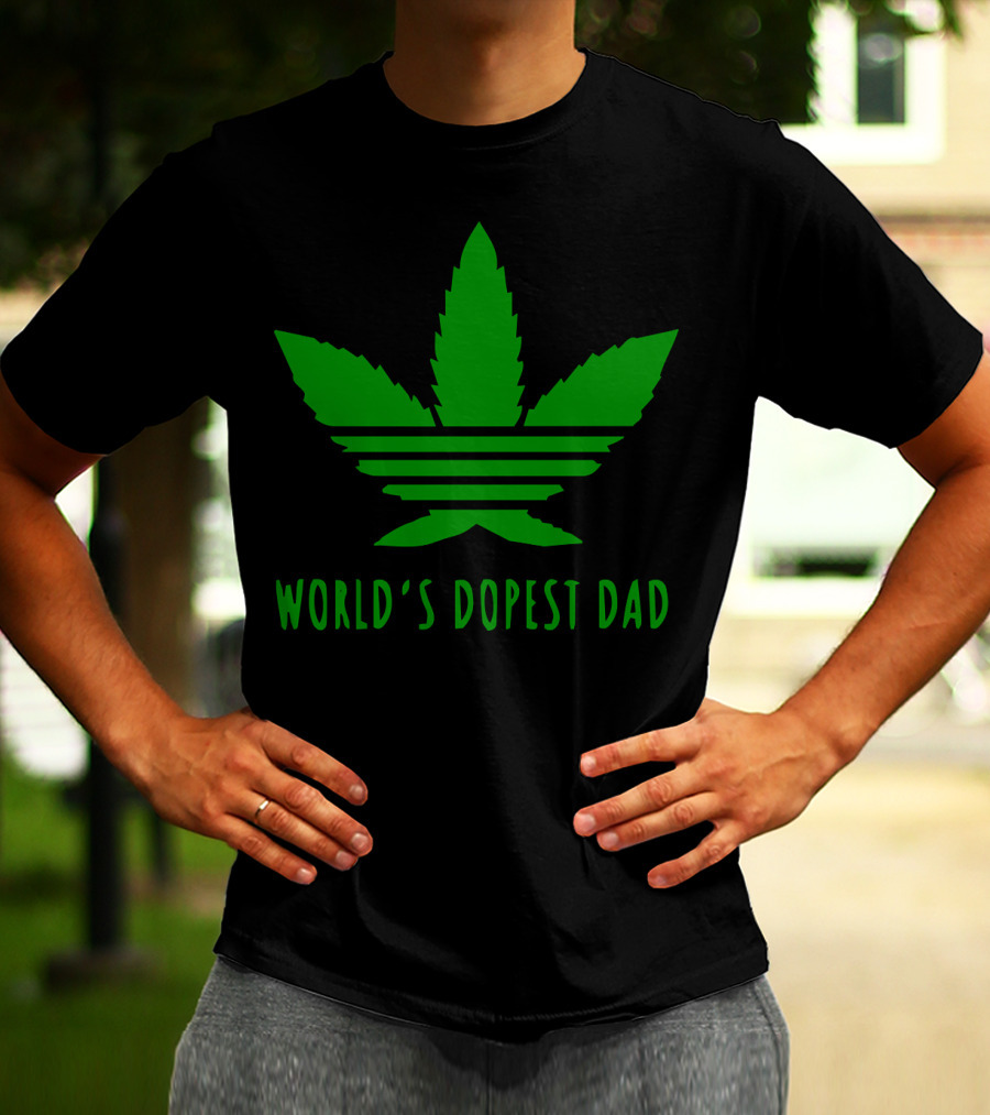 World's Dopest Dad Leaf T-Shirt