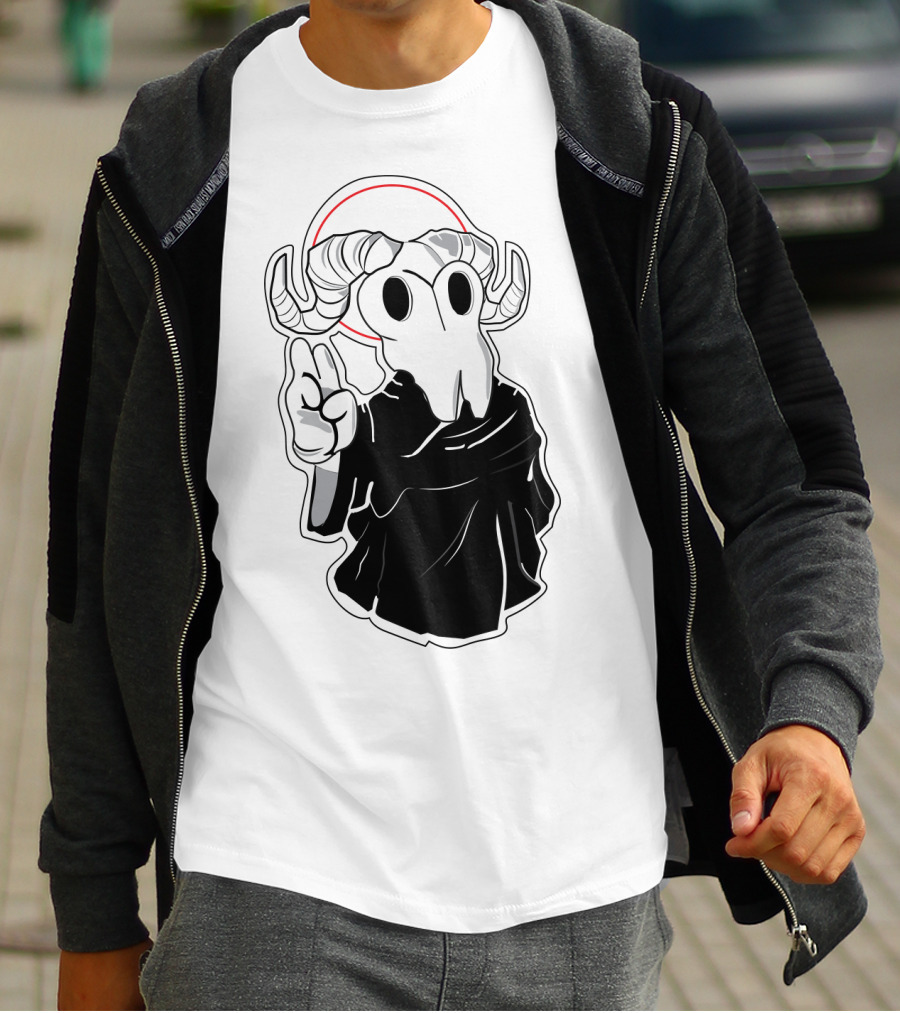 Kawaii Beezelbub Satan Evil Skull With Horns And Cloak T-Shirt