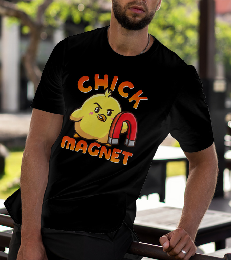 Chick Magnet Costume Magnetic Little Chicken With Red Magnet T-Shirt