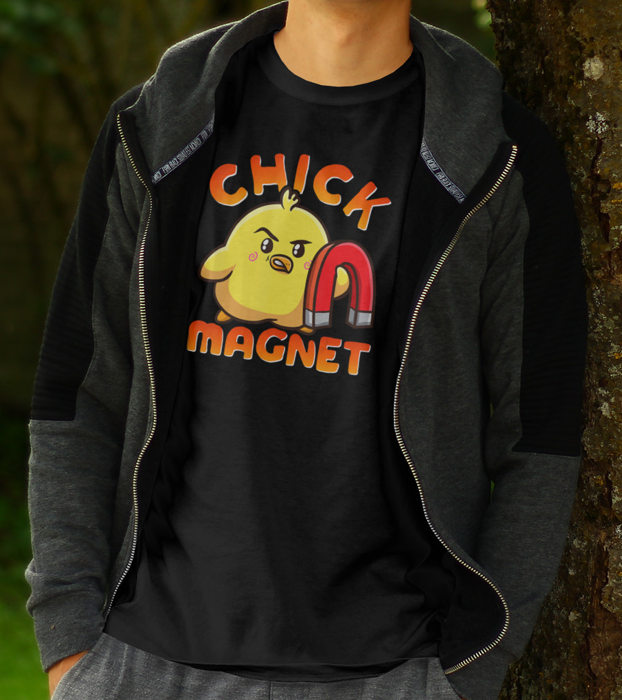 Chick Magnet Costume Magnetic Little Chicken With Red Magnet T-Shirt