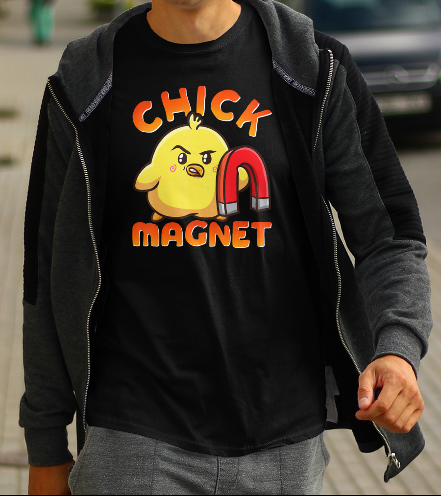 Chick Magnet Costume Magnetic Little Chicken With Red Magnet T-Shirt