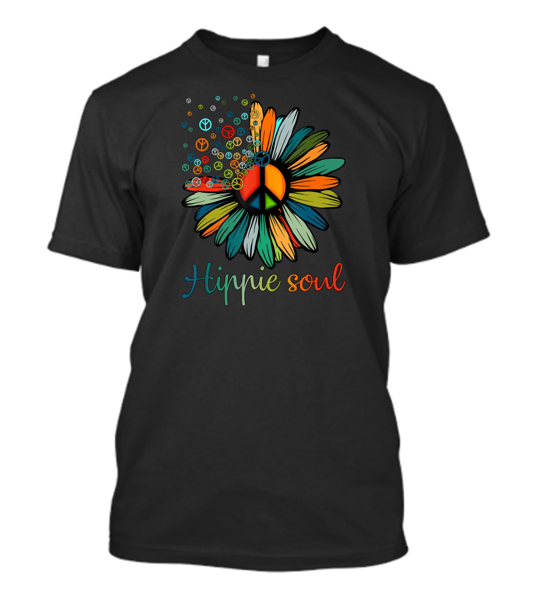 Hippie Soul Daisy Peace Sign Flower T-Shirt
