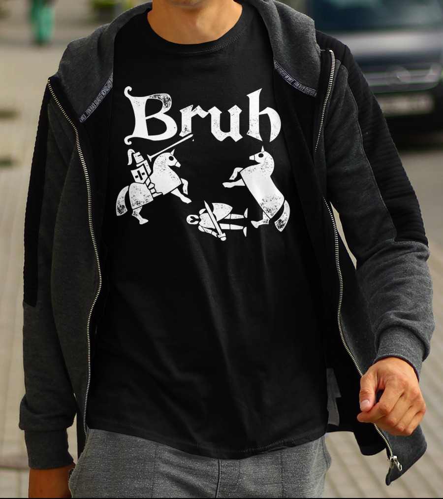 Renfaire Bruh Knight Falling Off Horse Jousting T-Shirt