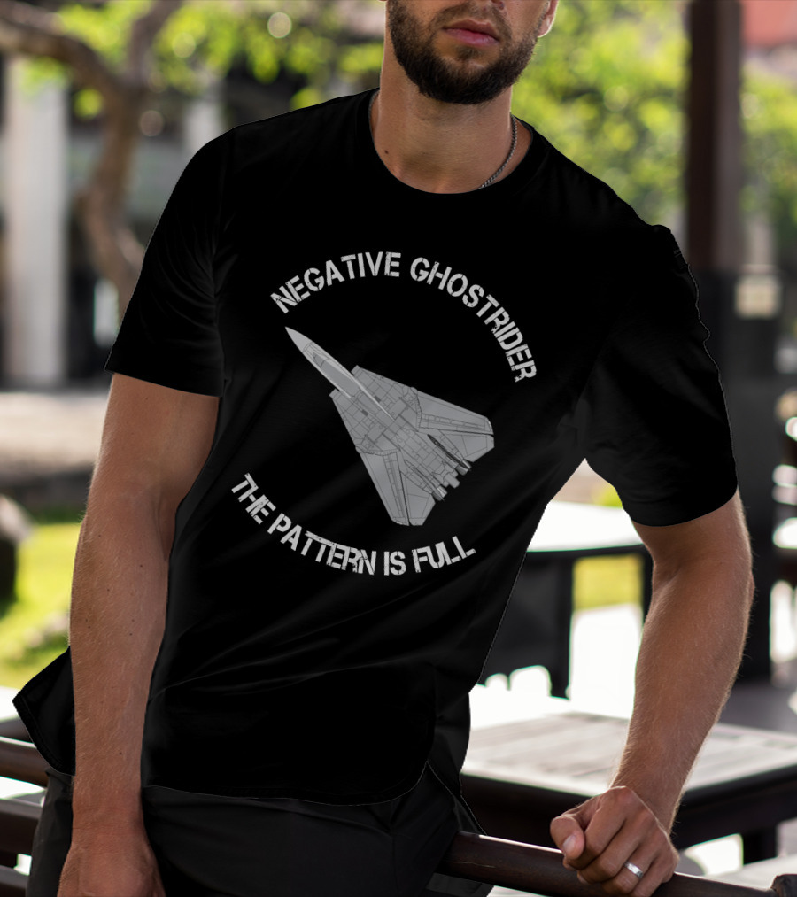 Negative Ghost Rider The Pattern Is Full Jet Airplane T-Shirt