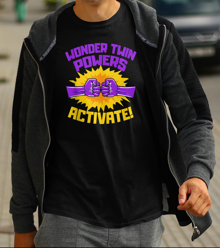 Wonder Twin Powers Activate Fist Bump Explosion T-Shirt