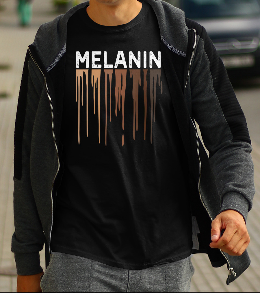 Drippin Melanin Pride Black History Melanin T-Shirt