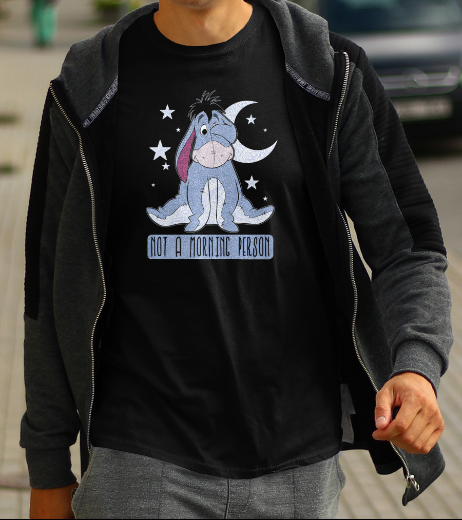 Disney Eeyore Not A Morning Person Winnie The Pooh Moon Stars T-Shirt