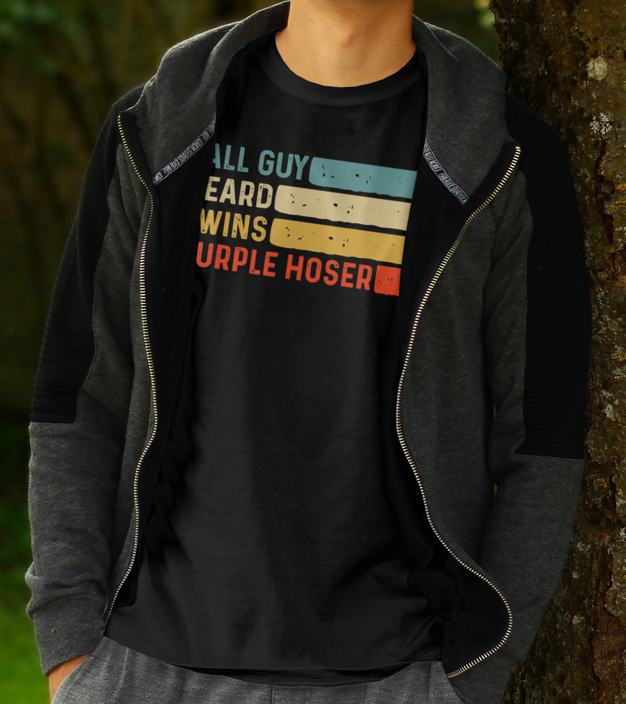 Tall Guy Beard Twins Purple Hoser Tee Fans T-Shirt