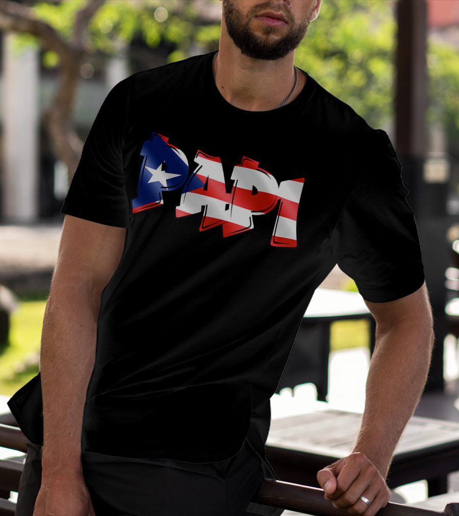 Papi Puerto Rican Flag T-Shirt