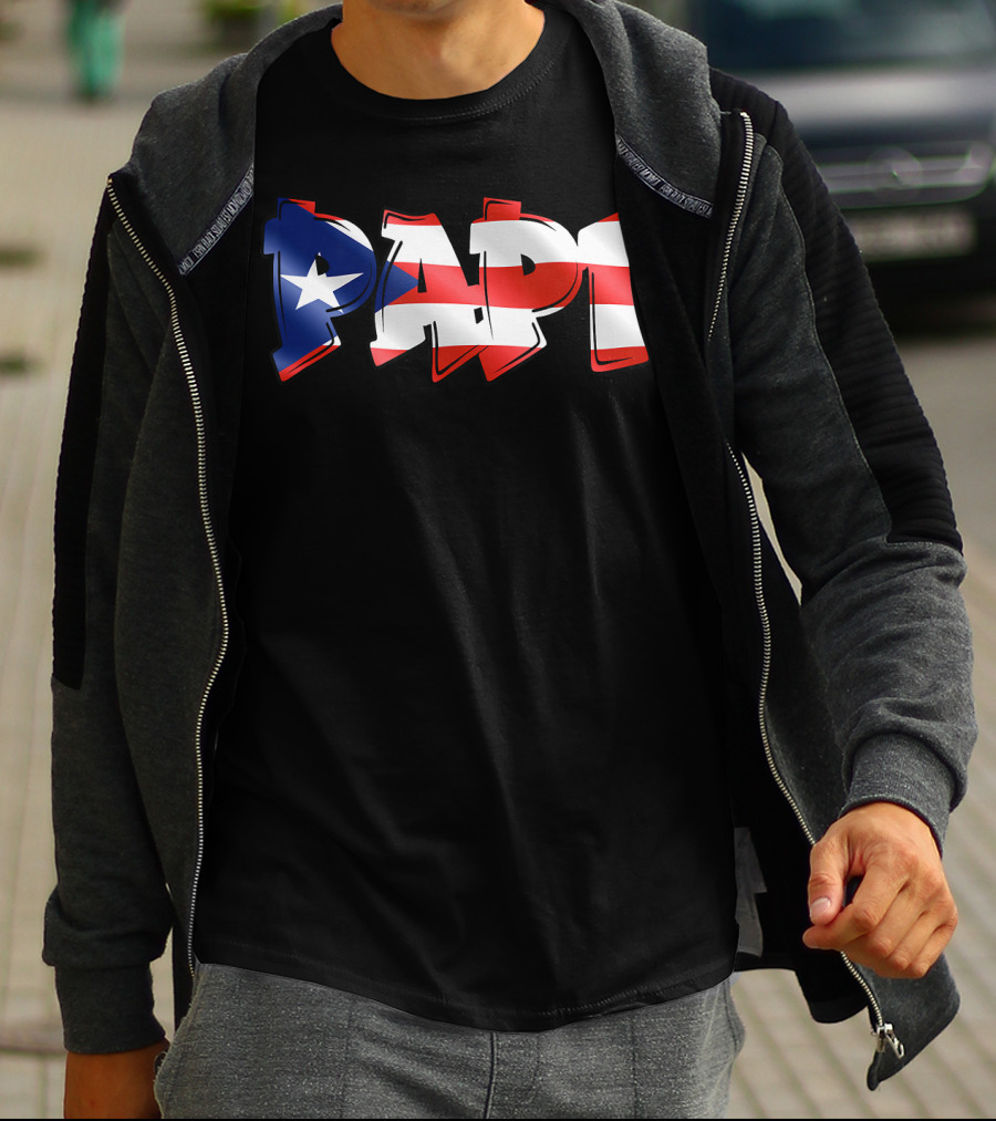 Papi Puerto Rican Flag T-Shirt