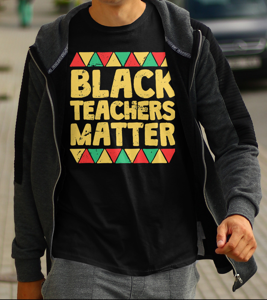 Black Teachers Matter History Month African Colors T-Shirt