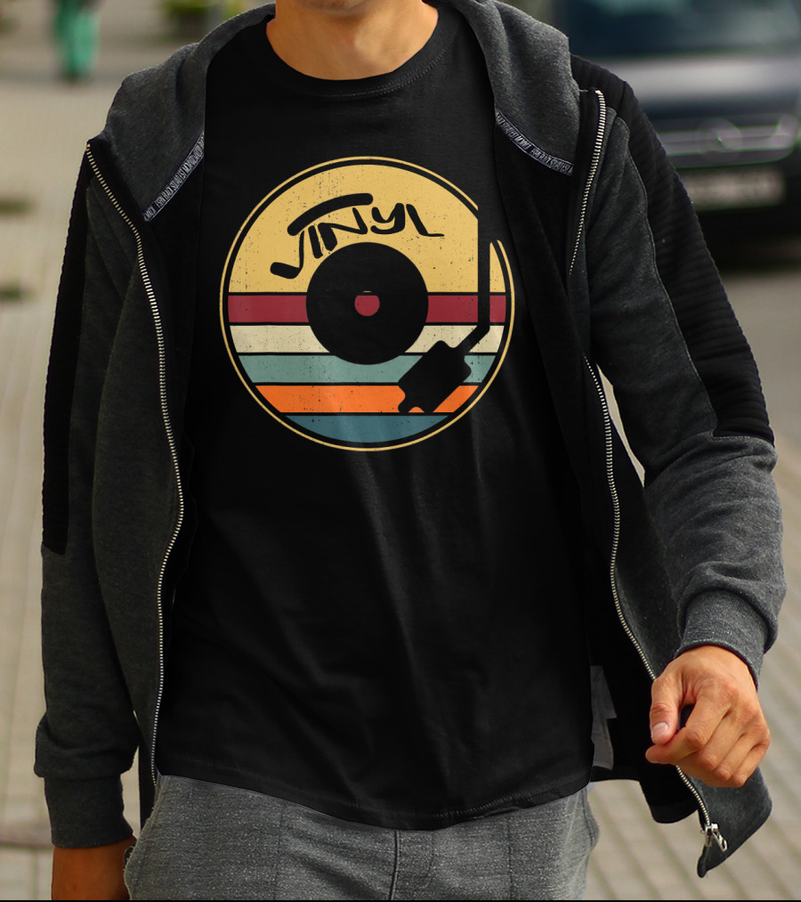 Vinyl Record Retro Stripes T-Shirt