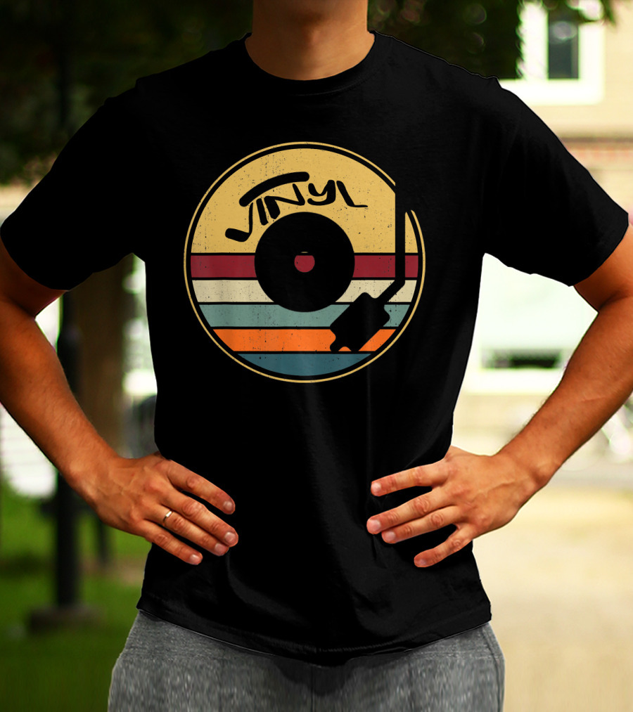 Vinyl Record Retro Stripes T-Shirt