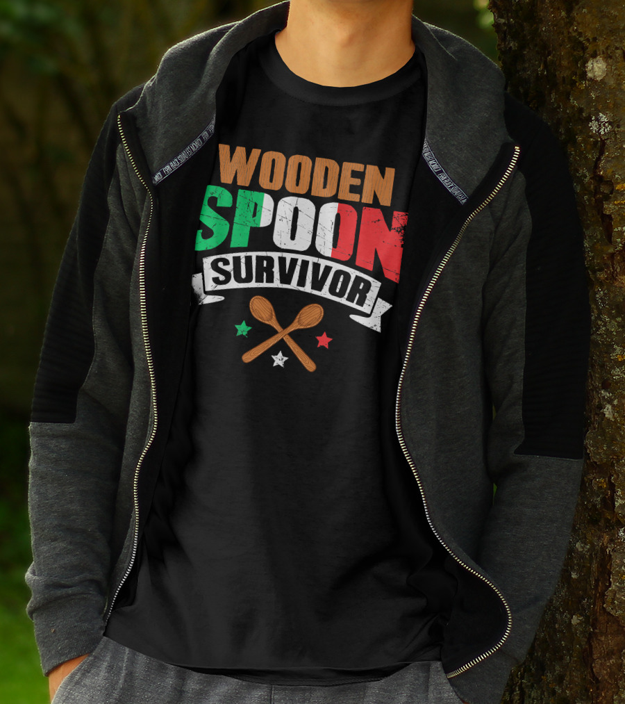Wooden Spoon Survivor Italian Chef Kitchen Inspiration T-Shirt