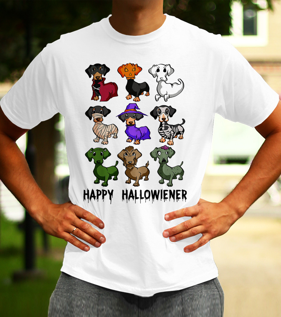 Happy Hallowiener Dachshund Costume Fun Halloween Dogs T-Shirt