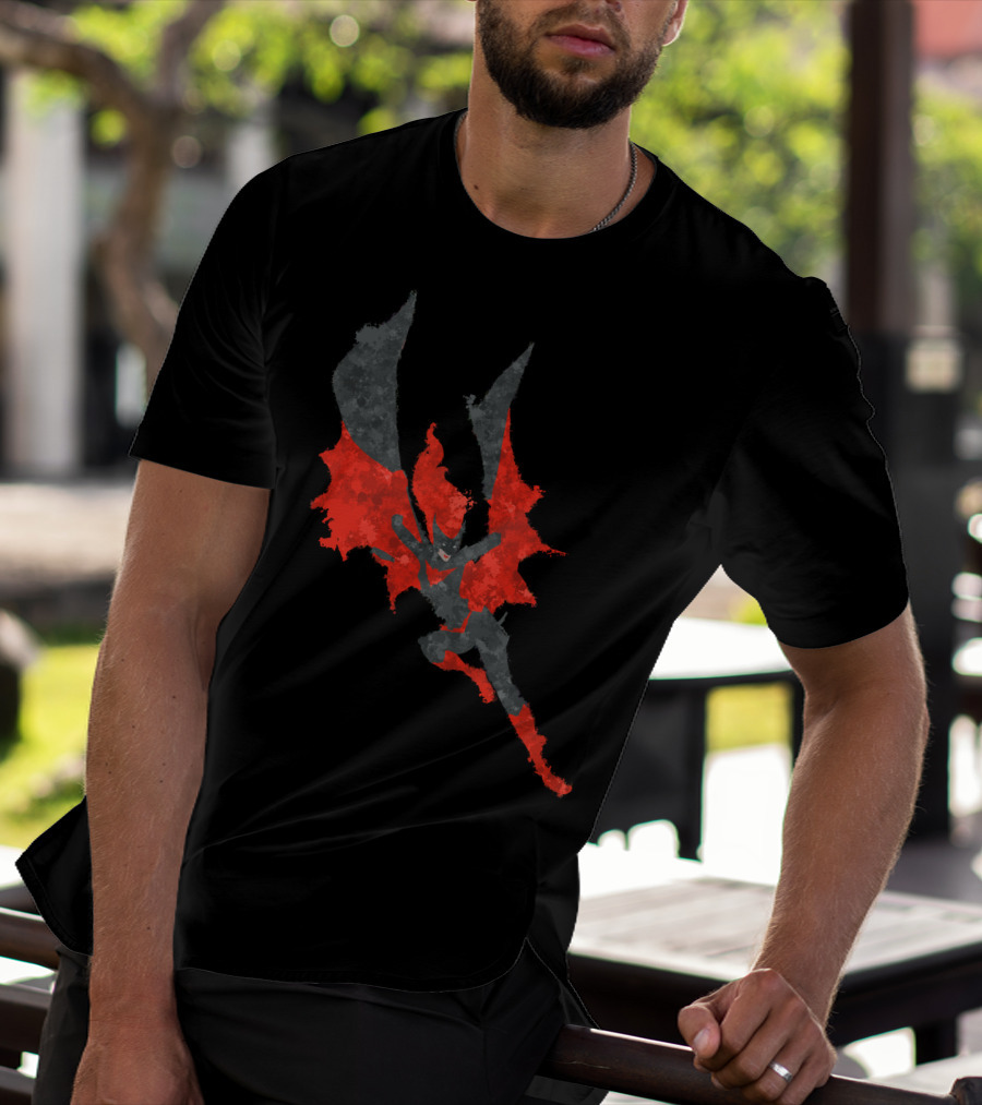 Batwoman Red And Black Silhouette Dynamic Action Pose T-Shirt