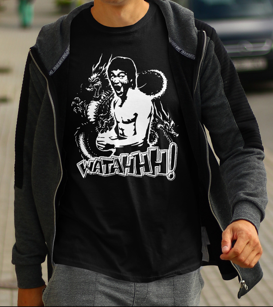 Bruce Lee WATAHHH Dragon Style Martial Arts T-Shirt