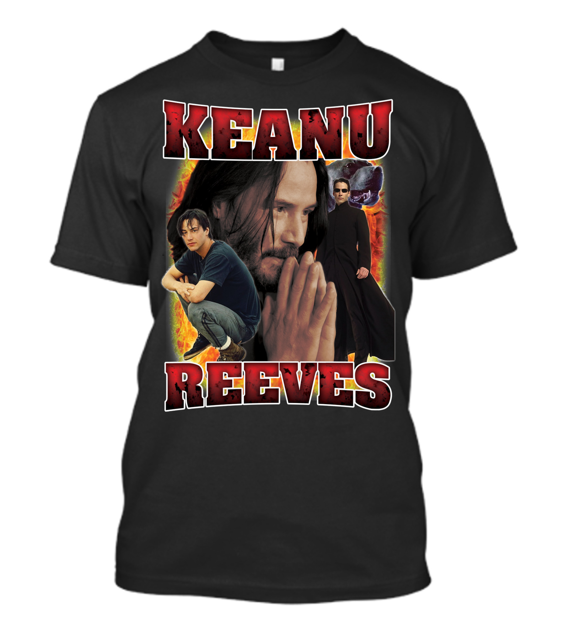 KEANU REEVES Collage With Iconic Movie Roles T-Shirt