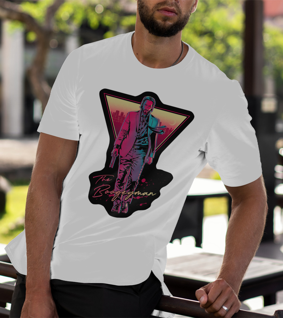 Keanu Reeves The Boogeyman Neon Cityscape T-Shirt