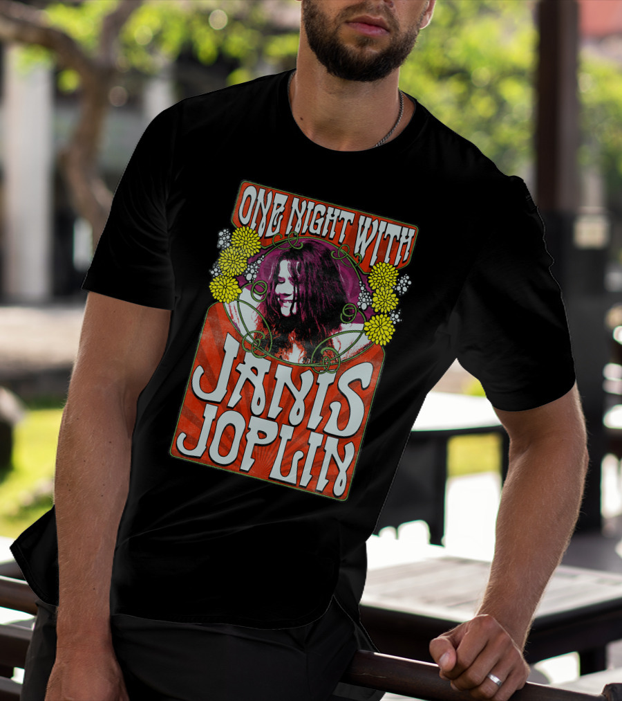 One Night With Janis Joplin Psychedelic Floral Burst T-Shirt