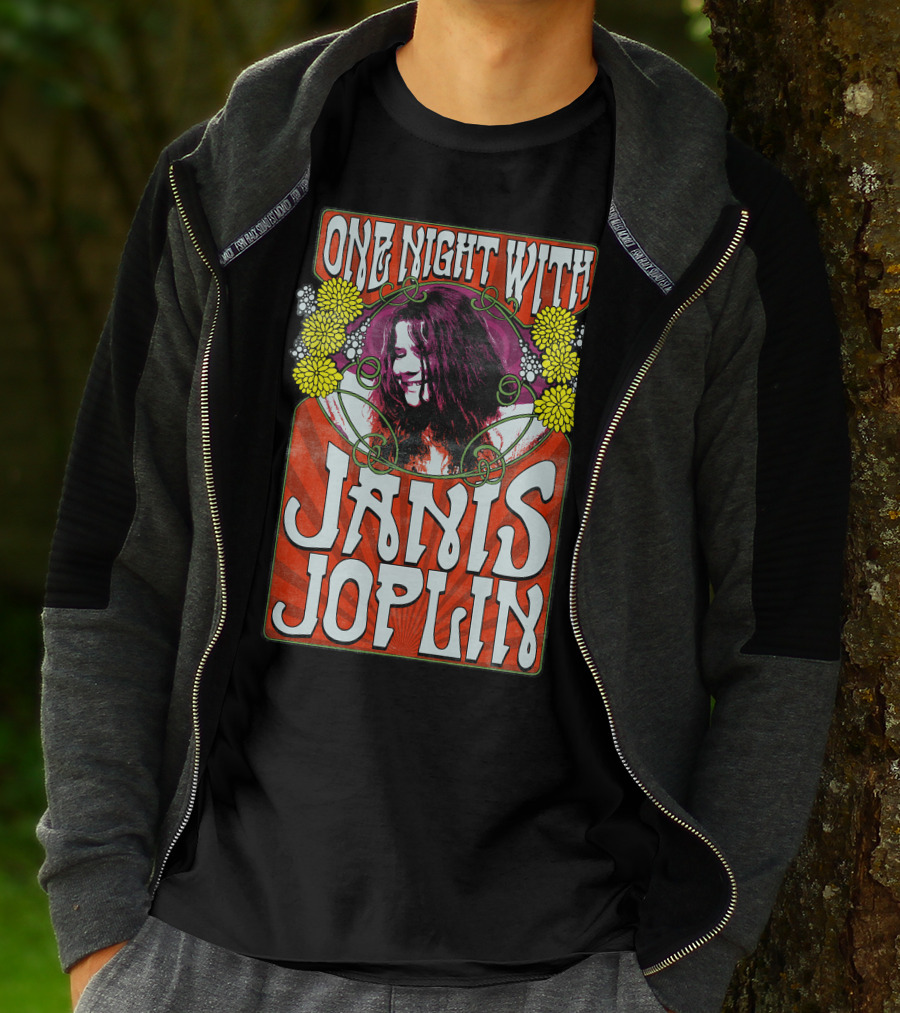 One Night With Janis Joplin Psychedelic Floral Burst T-Shirt