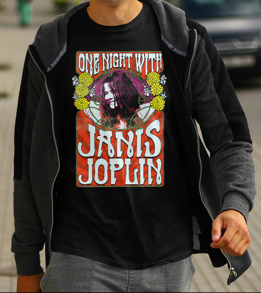 One Night With Janis Joplin Psychedelic Floral Burst T-Shirt