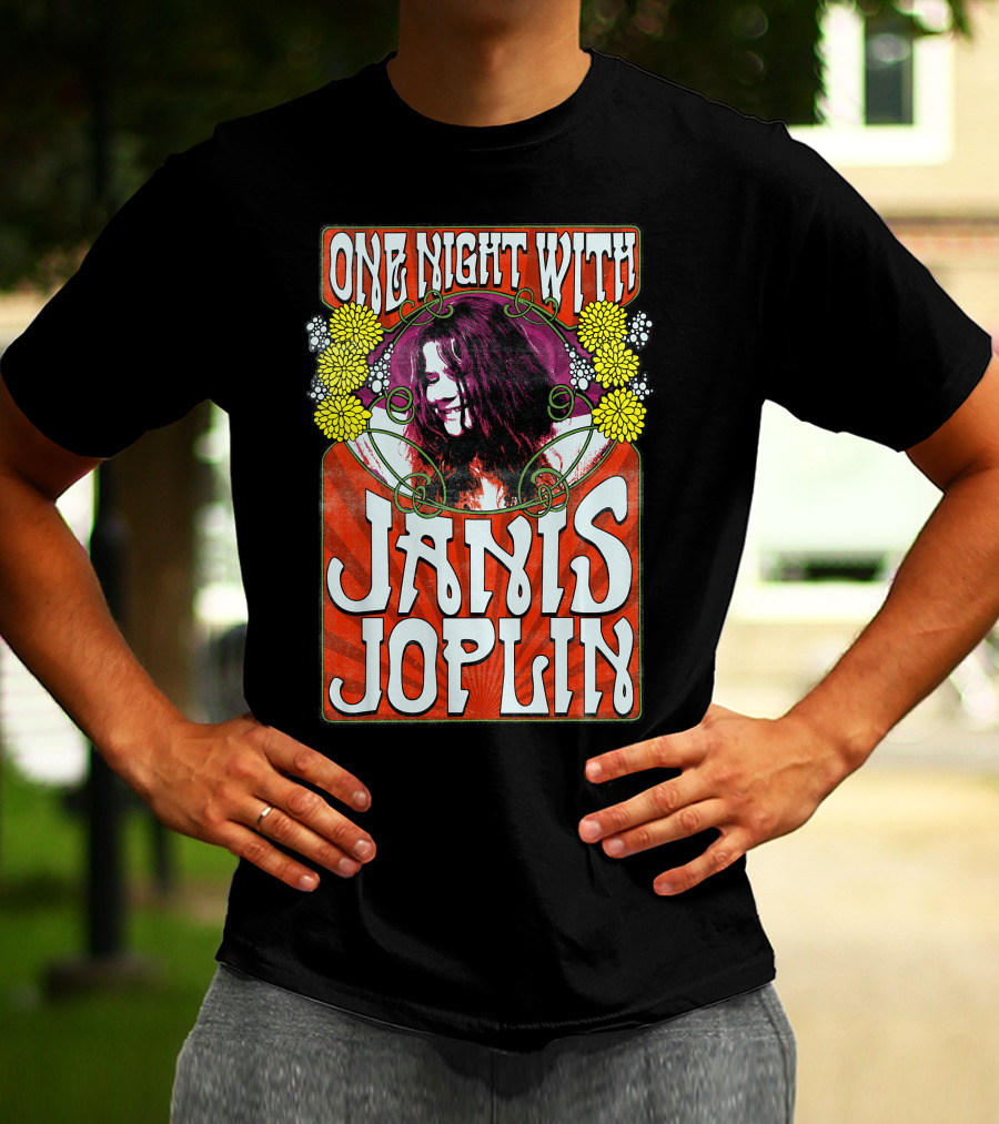 One Night With Janis Joplin Psychedelic Floral Burst T-Shirt