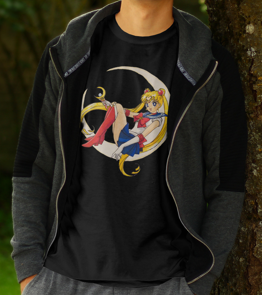 Sailor Moon Crescent Wand And Moon T-Shirt