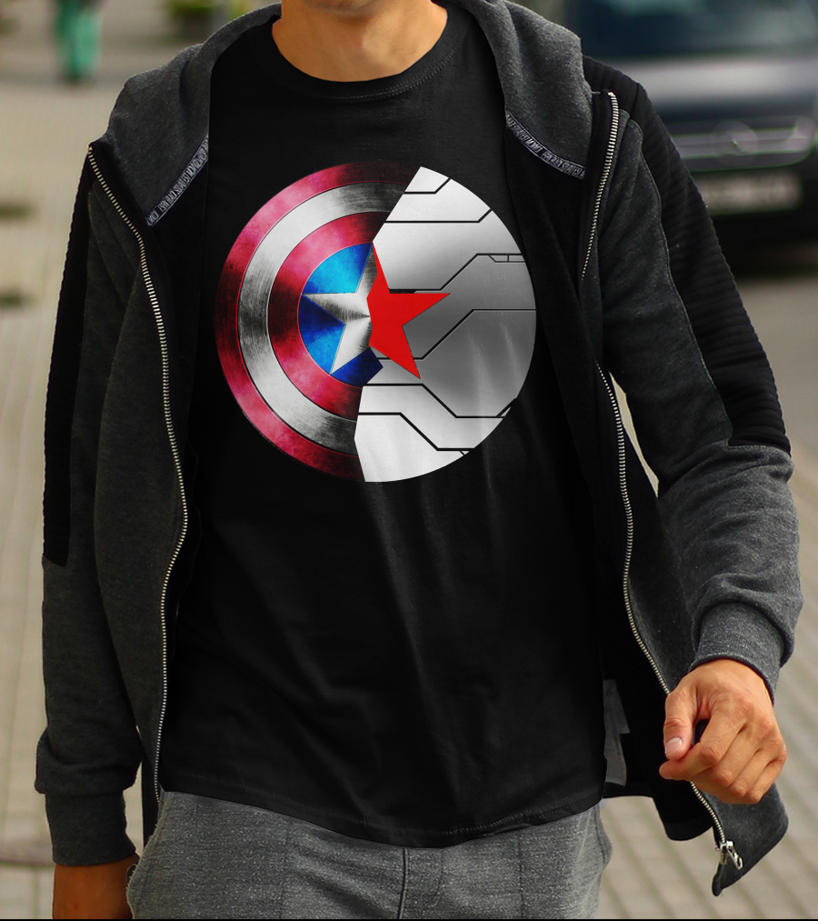 Captain America Winter Soldier Shield Buck Rogers Star T-Shirt