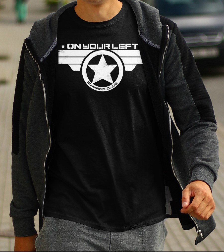 On Your Left Running Club Star Emblem T-Shirt