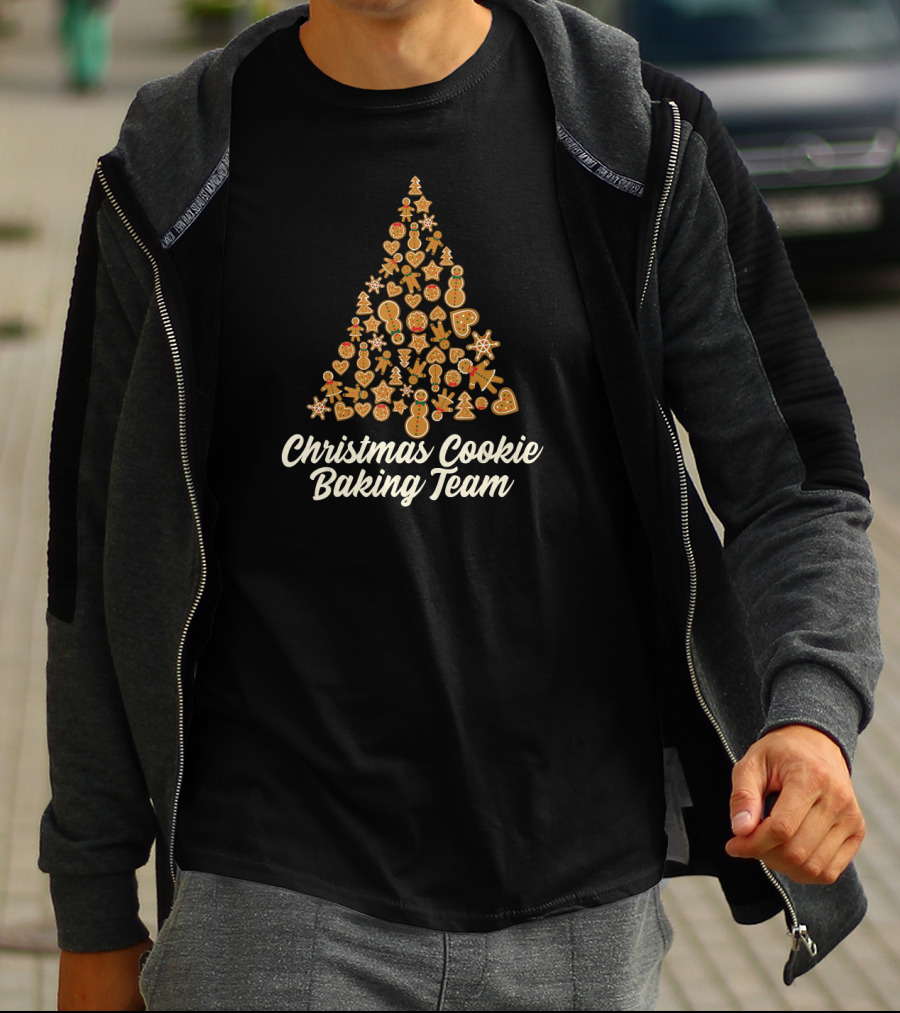 Christmas Cookie Baking Team Tree Gingerbread Ornament Icons T-Shirt