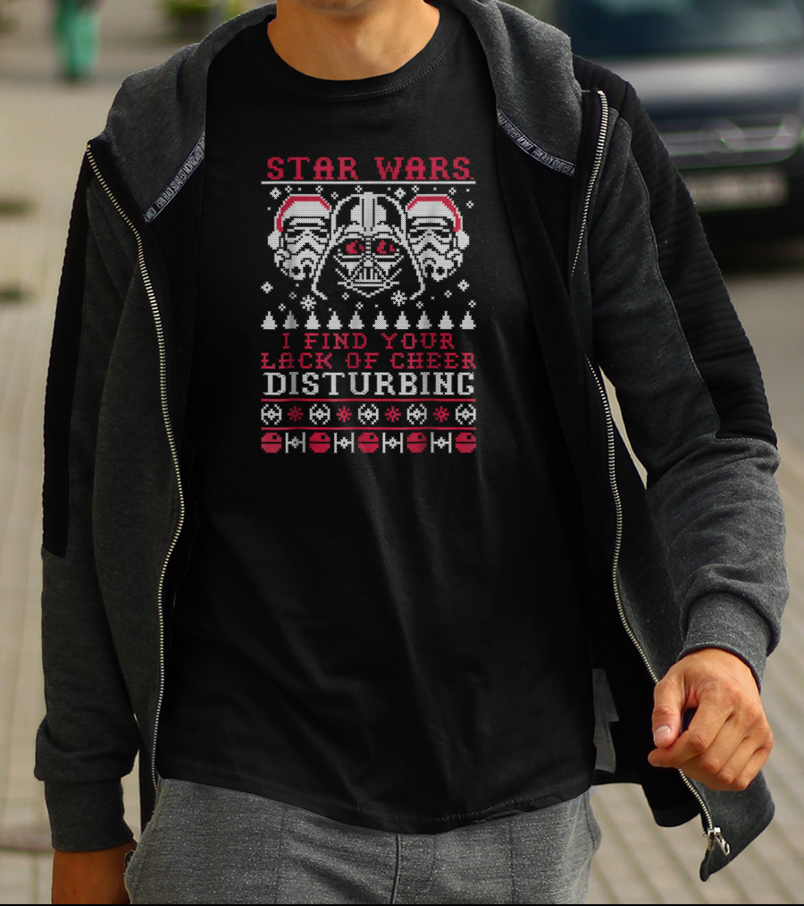 Star Wars I Find Your Lack Of Cheer Disturbing Vader Holiday T-Shirt