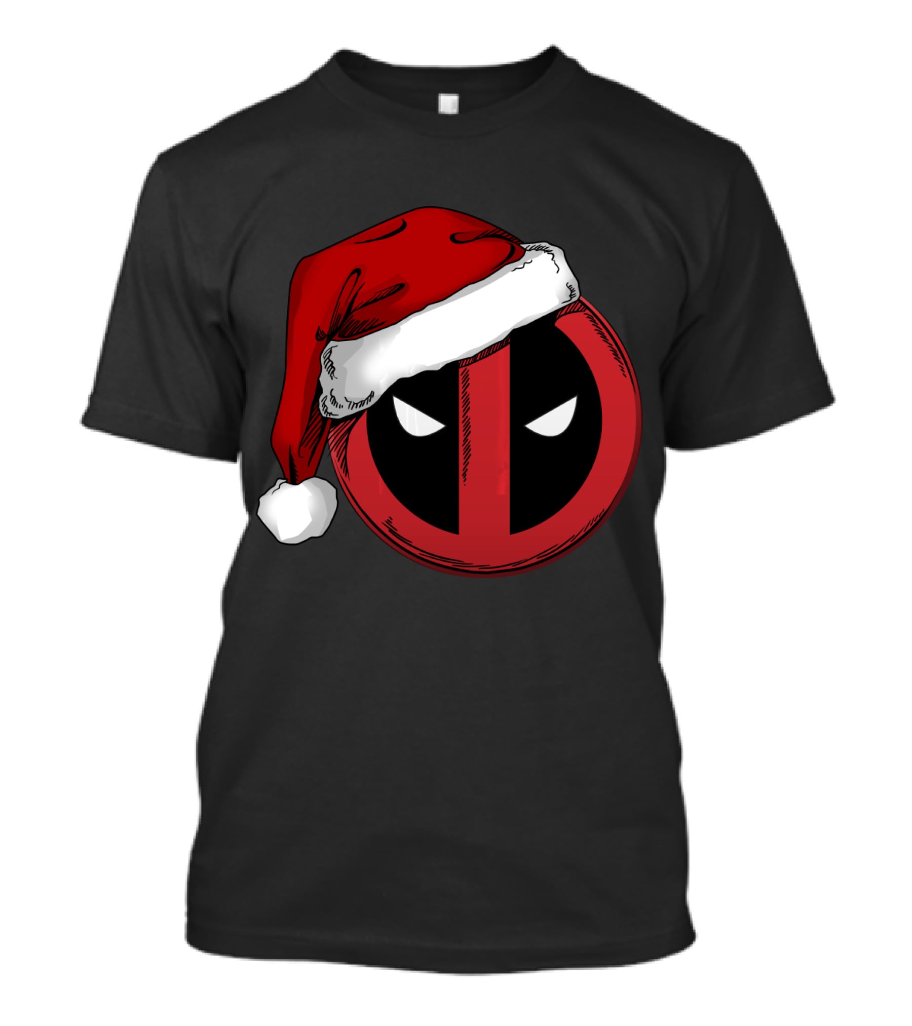 Marvel Deadpool Santa Hat T-Shirt