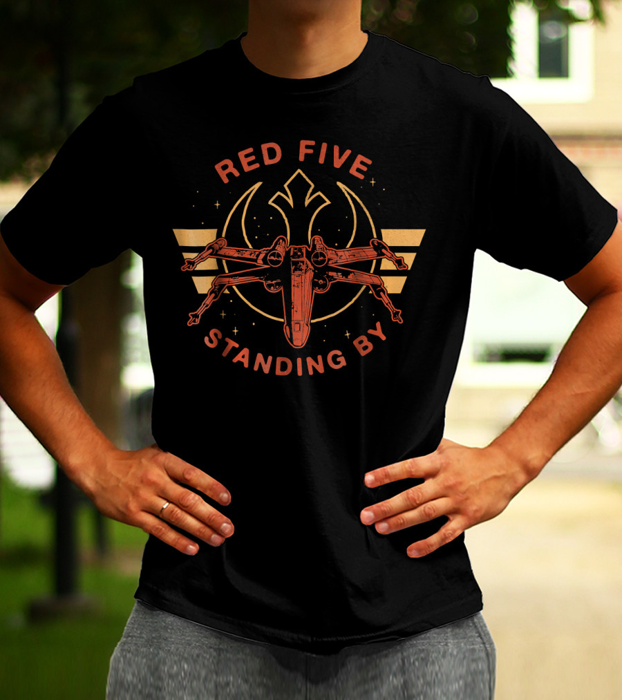 Red Five Standing By X Wing Star Wars Rebels T-Shirt
