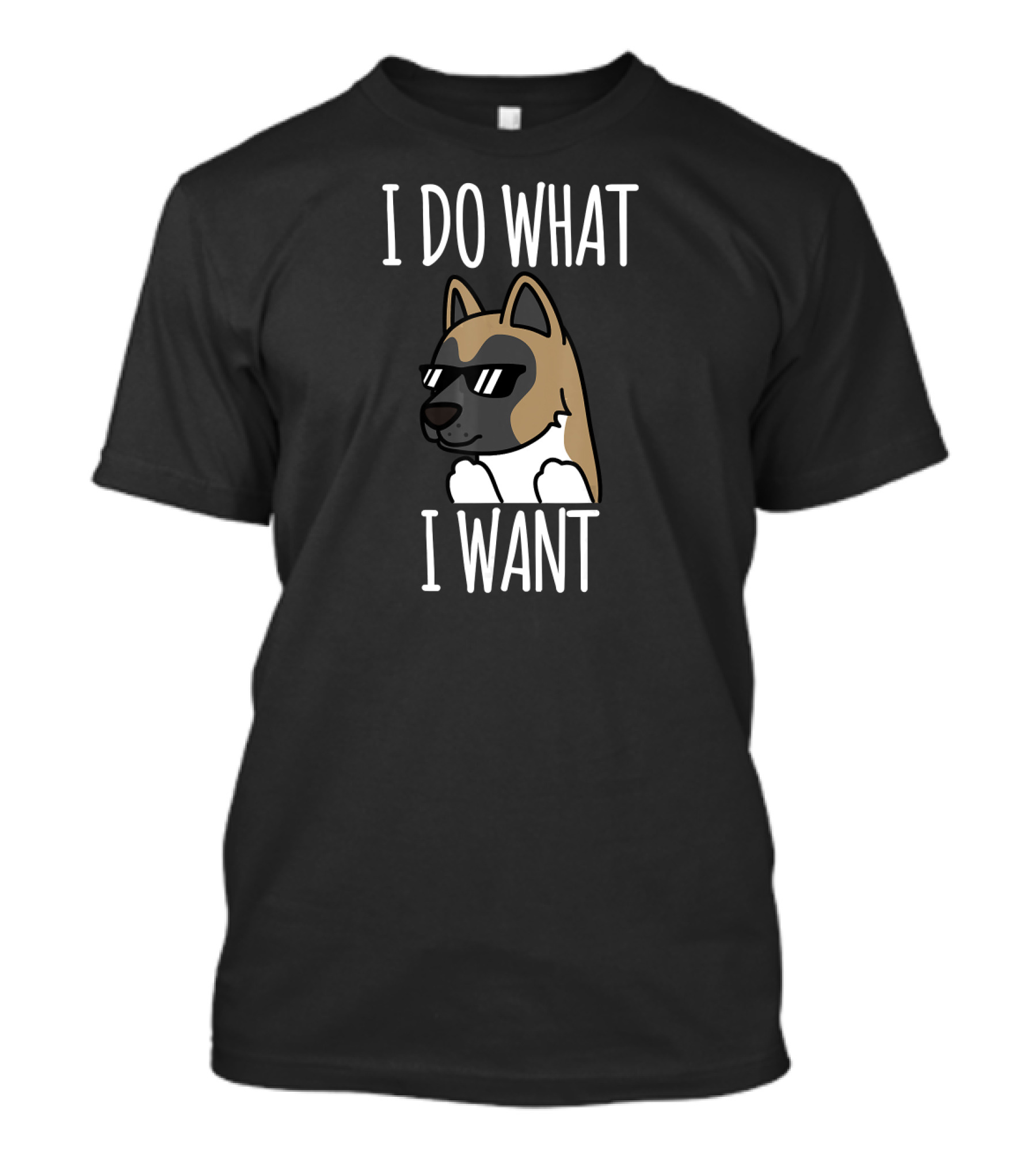 Akita I Do What I Want Funny Dog Wearing Sunglasses T-Shirt
