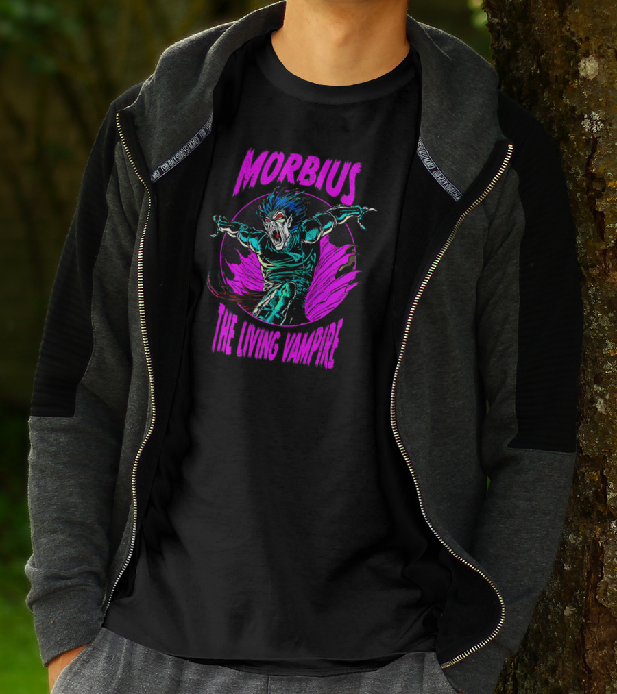 Marvel Morbius The Living Vampire Morbius Purple Hue T-Shirt
