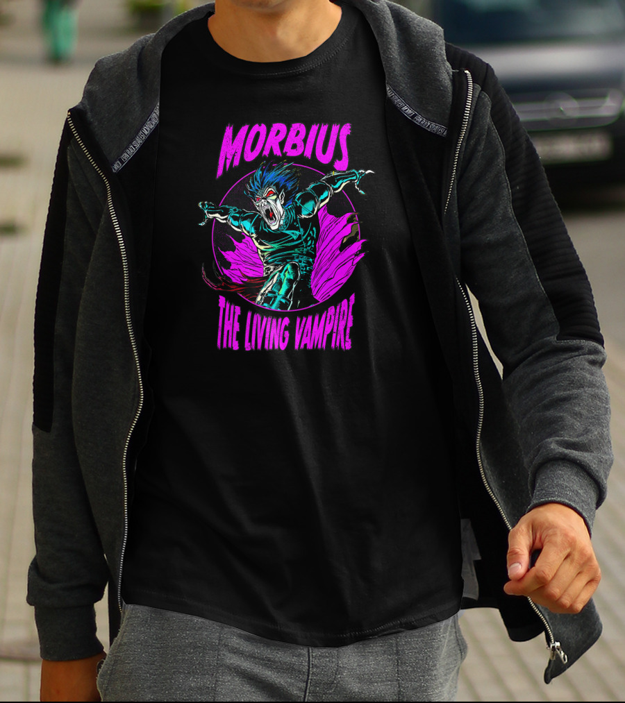 Marvel Morbius The Living Vampire Morbius Purple Hue T-Shirt