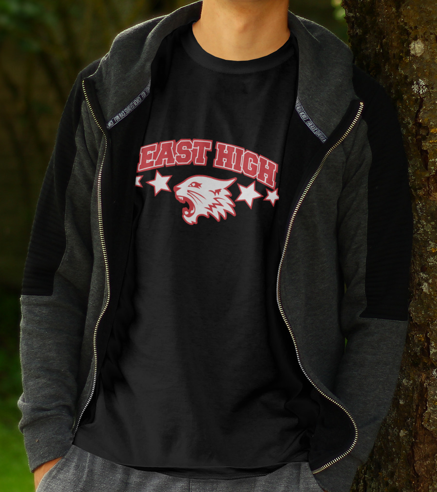 High School Musical East High Wildcats Logo And Stars T-Shirt