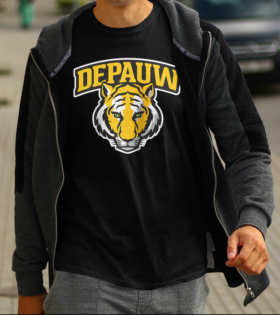 DePauw University Tigers NCAA PPDEPA15 Raglan Baseball T-Shirt