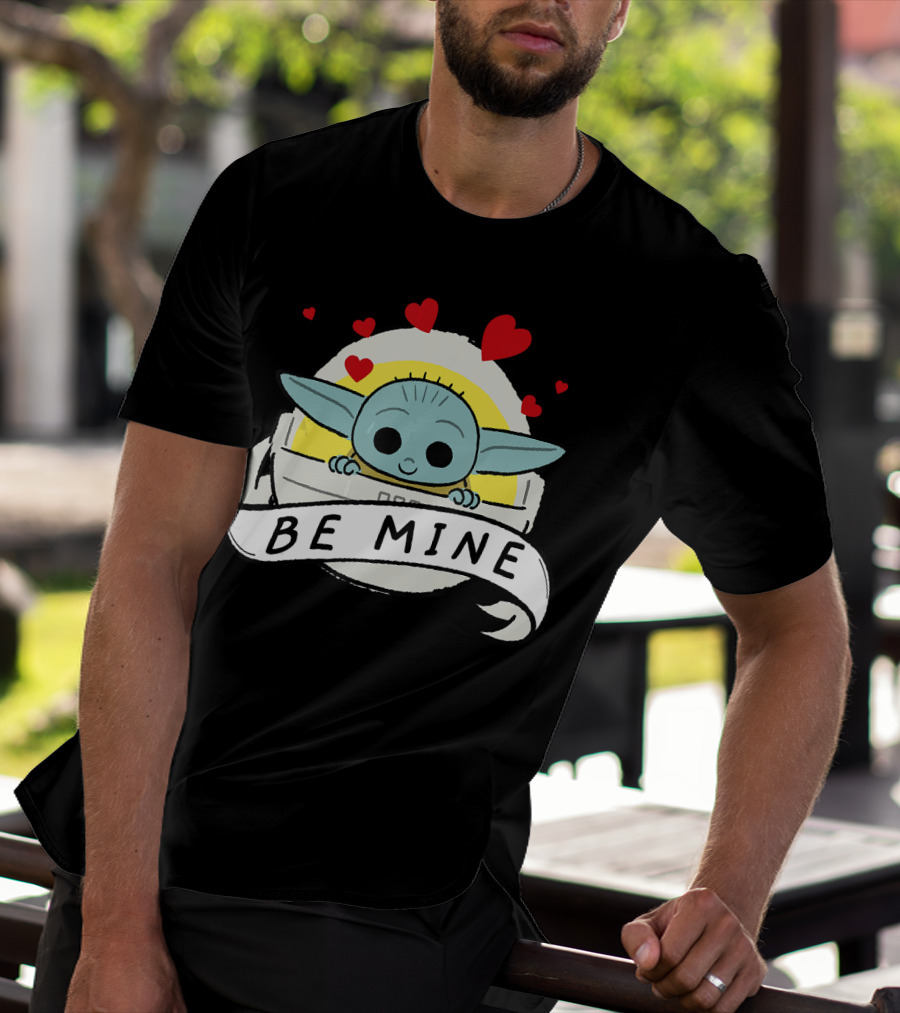 Star Wars The Mandalorian The Child Be Mine Hearts T-Shirt