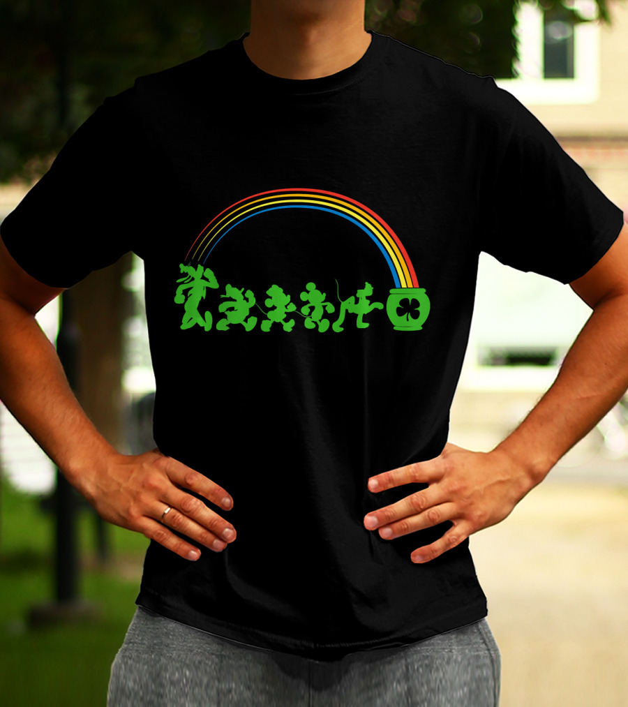Disney Mickey And Friends Lucky Walk Rainbow Pot Of Gold T-Shirt