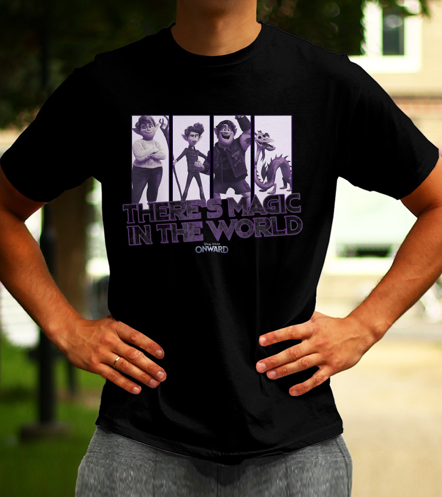 Disney Pixar Onward Characters There's Magic In The World T-Shirt